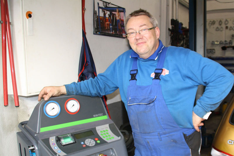 Klimaanlagenservice in der Werkstatt Frick